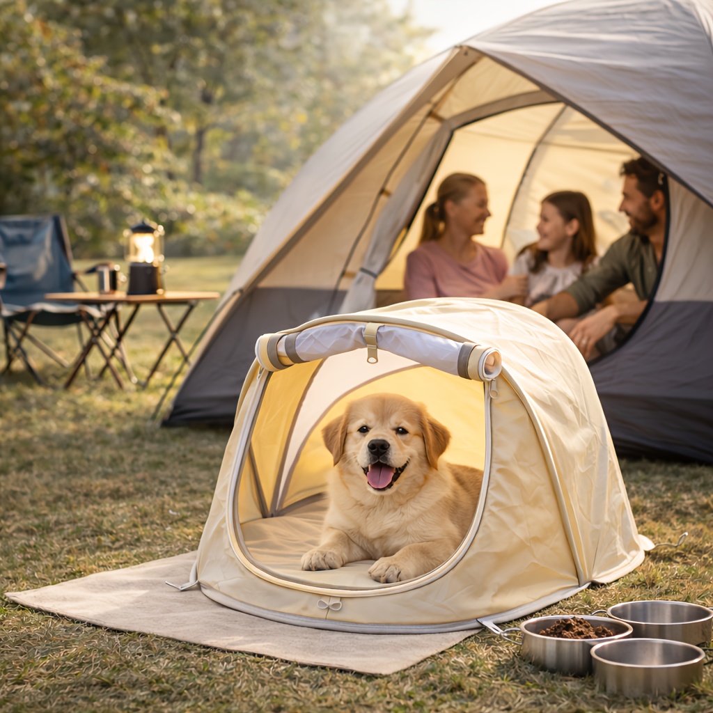 Outdoor Camping Dog Kennel - Tenda Pieghevole per Animali Domestici, Cuccia