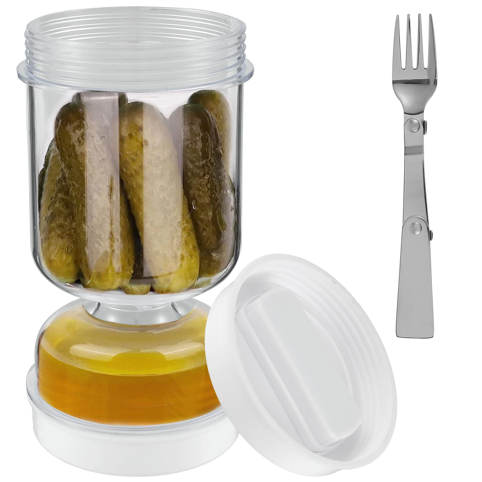 Bear Canister - Barattolo diickles con forchette Dispenser asciutto