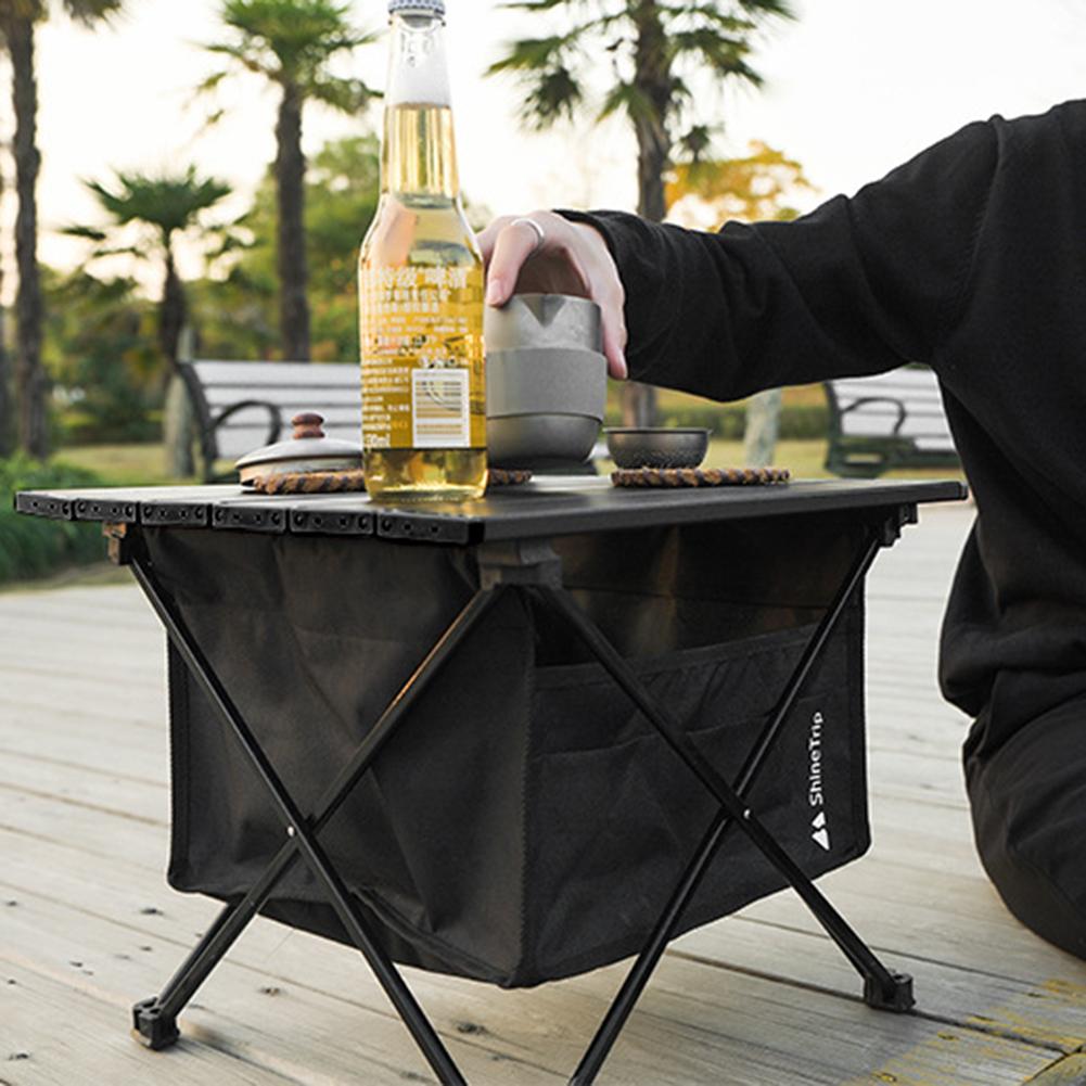Outdoor Camping Table With Storage - Borsa portaoggetti pieghevole da campeggio all'aperto