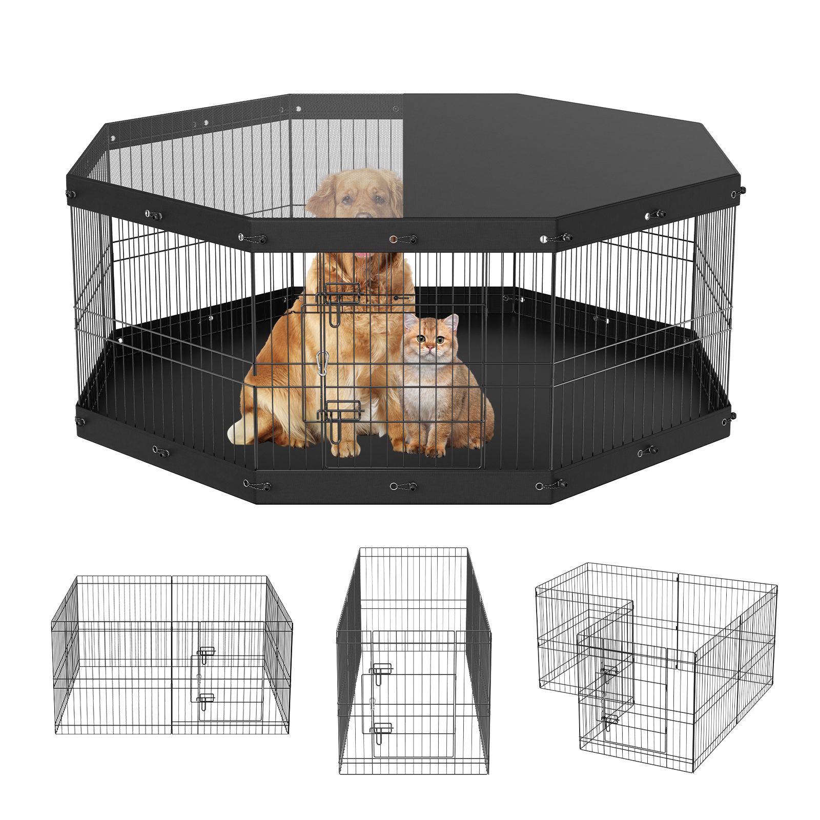 Outdoor Camping Dog Kennel - Recinto per Cani, 8 Pannelli Pieghevoli