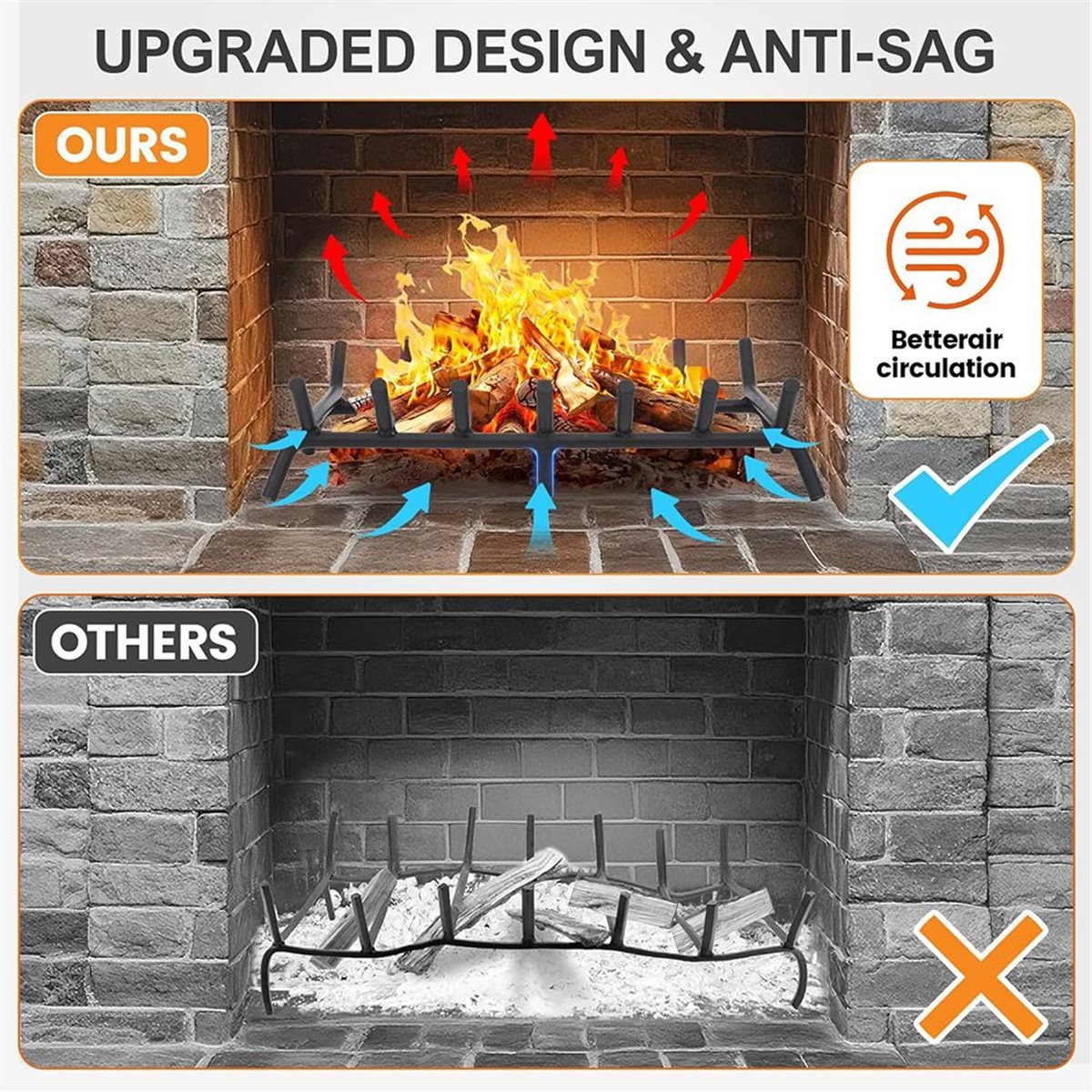 Outdoor Camping Fireplace - NUOVA griglia per legna da ardere