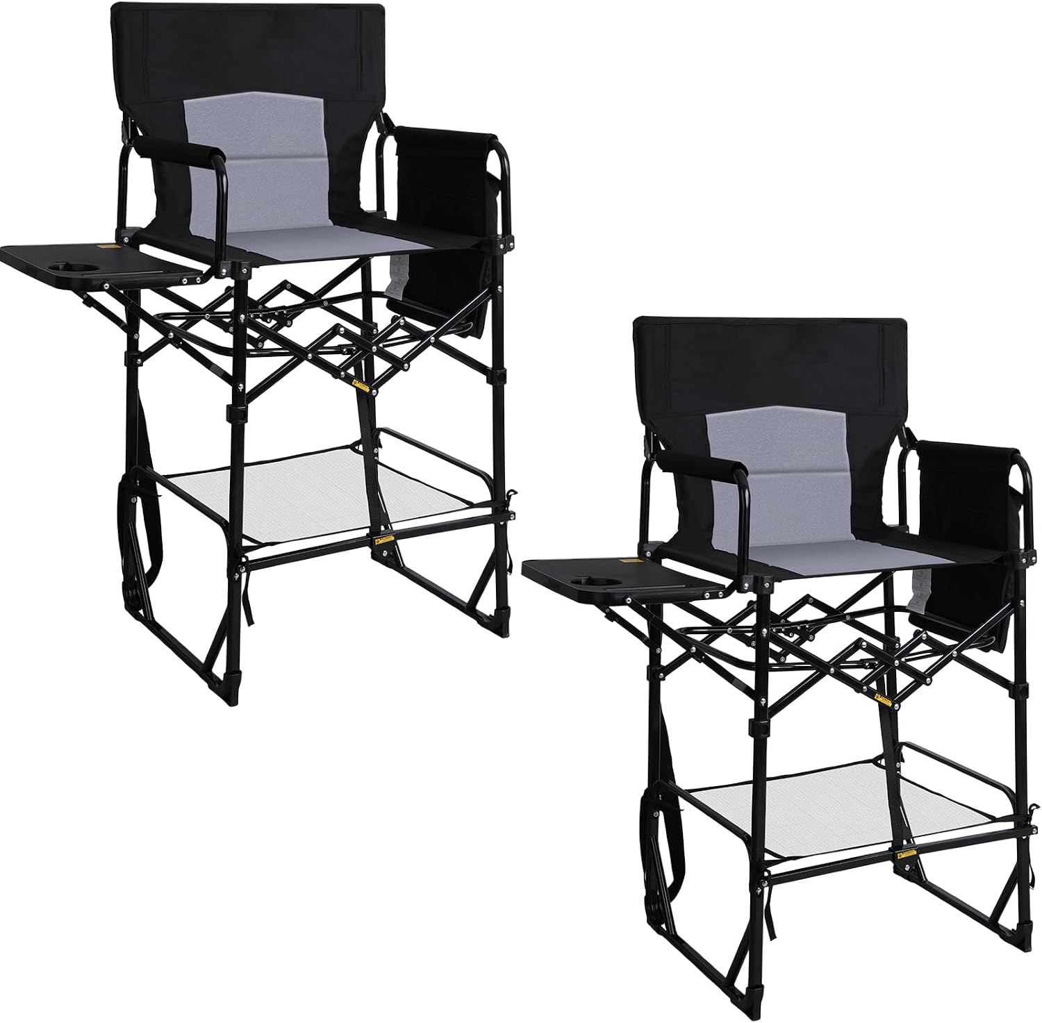 Outdoor Camping Table With Storage - Set di 2 Sedie da Campeggio