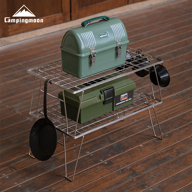 Outdoor Camping Table With Storage - Tavolo Pieghevole Portatile Multifunzionale da Campeggio