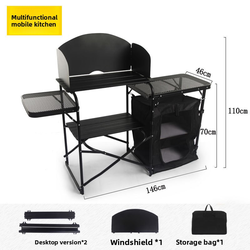Tavolo da Campeggio Pieghevole - Outdoor Camping Table With Storage recensione e prezzo