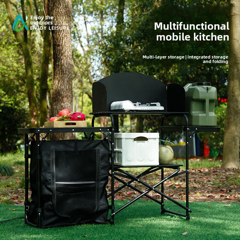 Tavolo da Campeggio Pieghevole - Outdoor Camping Table With Storage recensione e prezzo