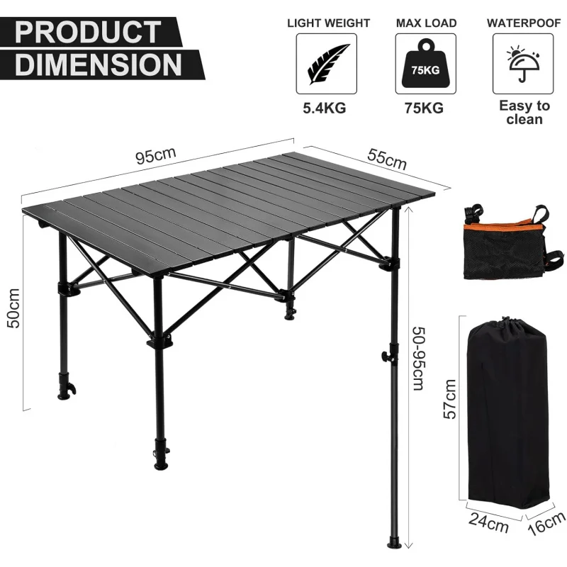 Tavolo da Campeggio con Cestin - Outdoor Camping Table With Storage recensione e prezzo
