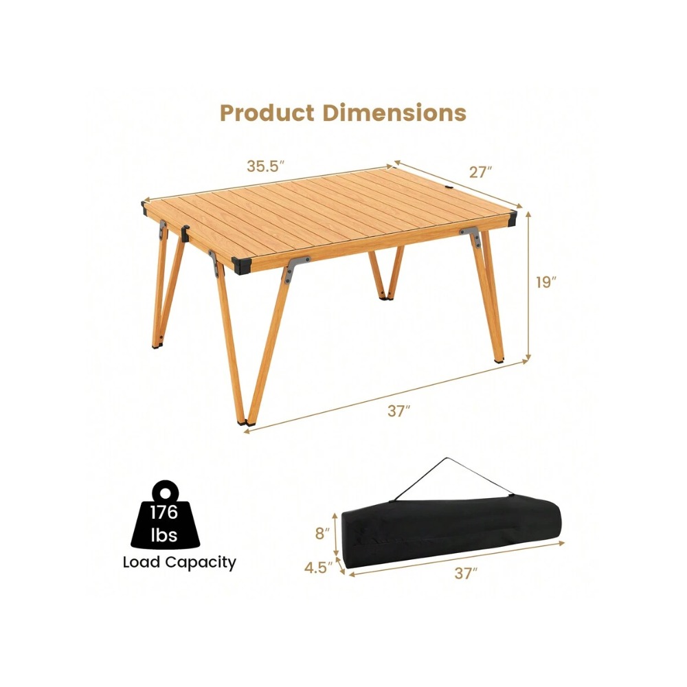 Tavolo da Campeggio Pieghevole - Outdoor Camping Table With Storage recensione e prezzo