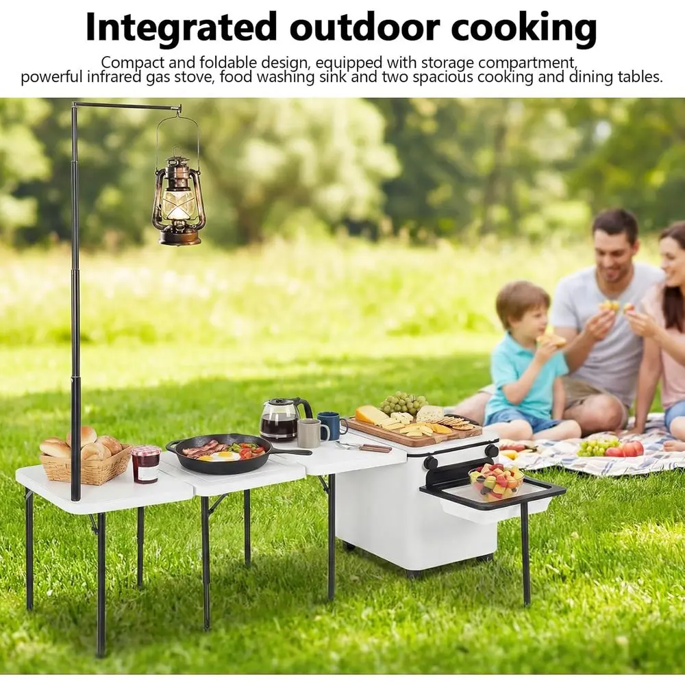 Tavolo da Cucina Pieghevole Po - Outdoor Camping Table With Storage recensione e prezzo