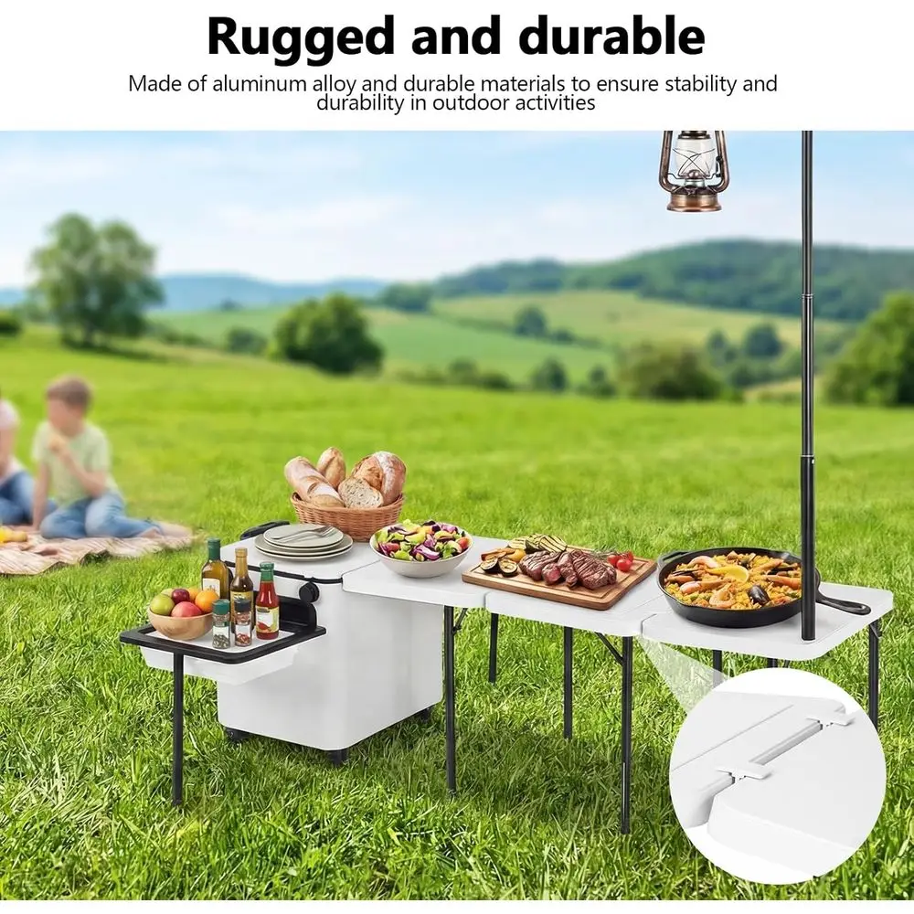 Tavolo da Cucina Pieghevole Po - Outdoor Camping Table With Storage recensione e prezzo