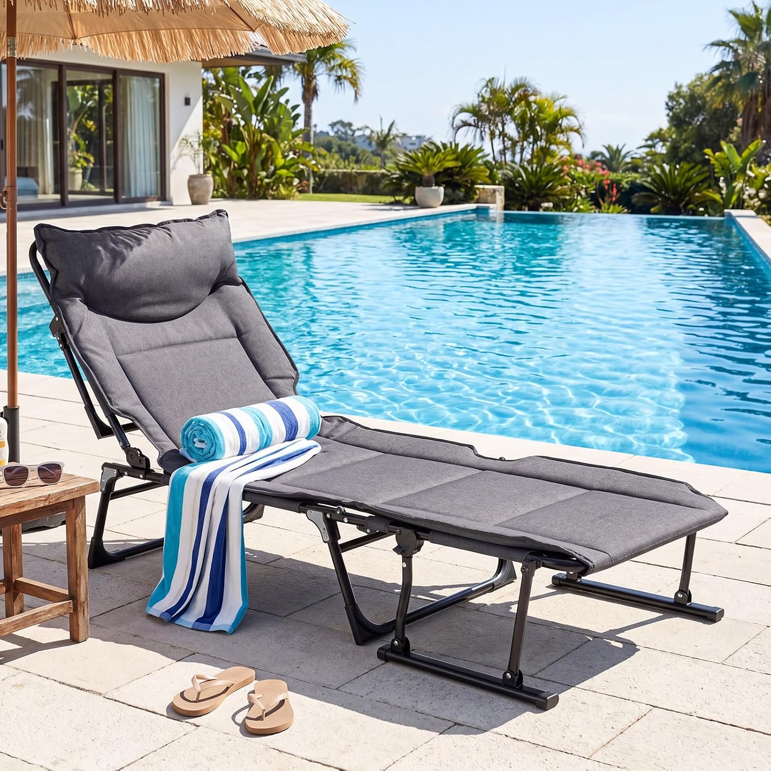 Set di 2 sedie a sdraio pieghe - Outdoor Camping Recliner Chairs recensione e prezzo