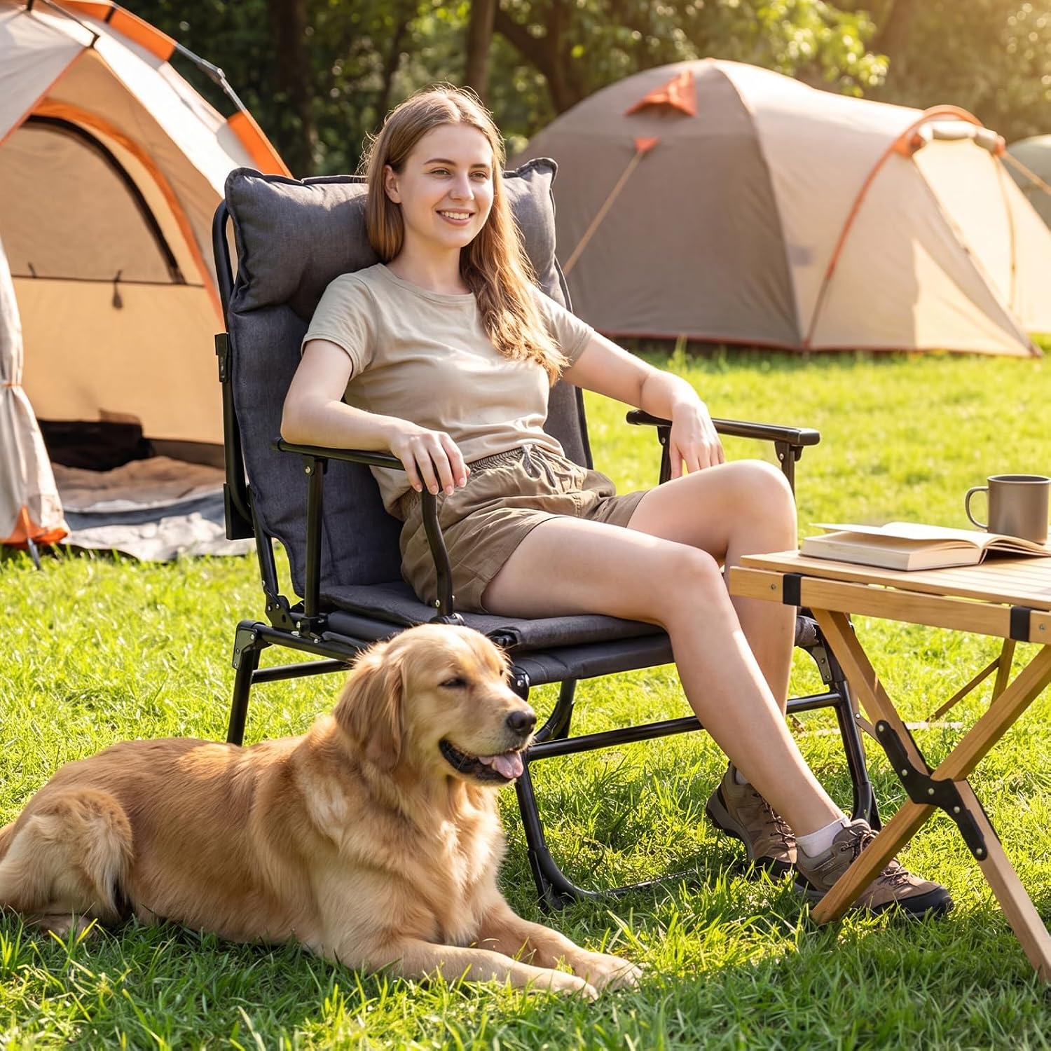 Set di 2 sedie a sdraio pieghe - Outdoor Camping Recliner Chairs recensione e prezzo