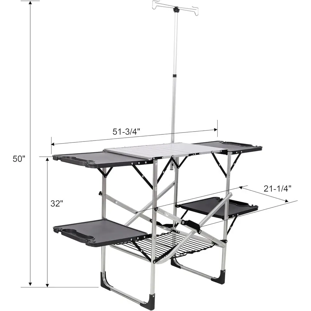 Tavolo da Cucina Portatile per - Outdoor Camping Table With Storage recensione e prezzo