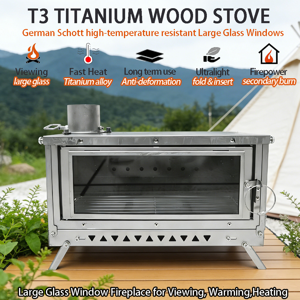 Stufa da tenda DANCHEL T3 in t - Outdoor Camping Fireplace recensione e prezzo