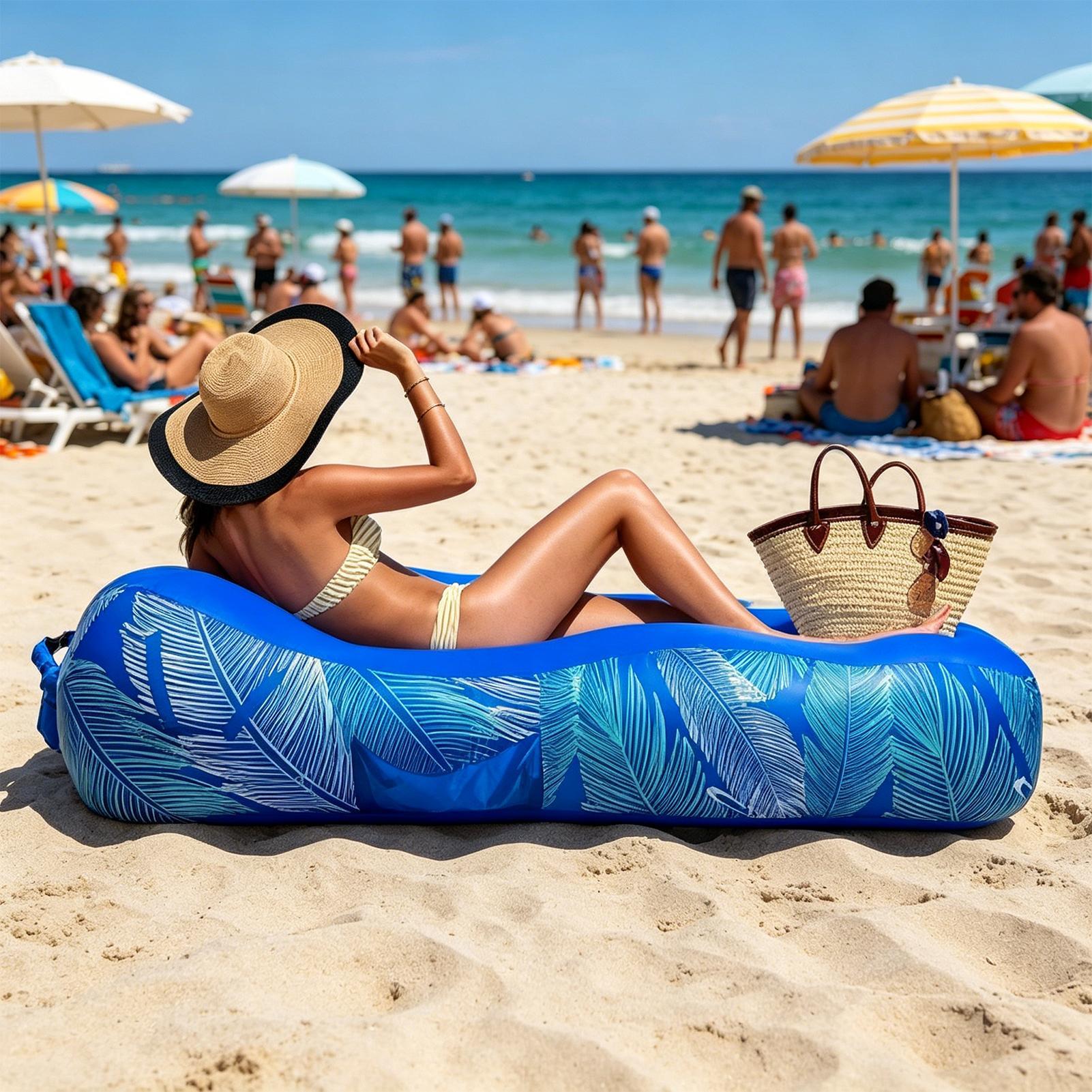 Lettino Gonfiabile con Parasol - Outdoor Camping Couch recensione e prezzo