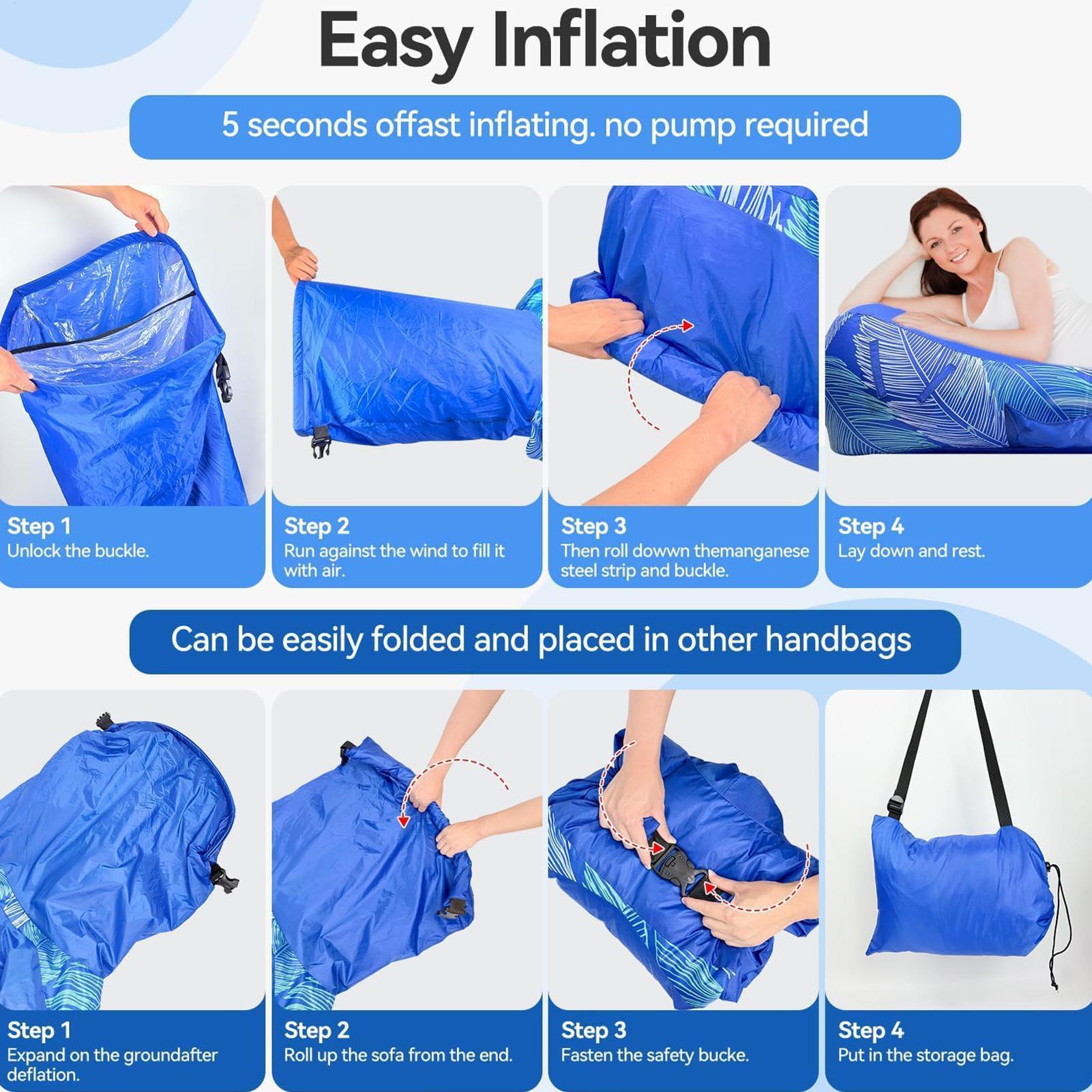 Lettino Gonfiabile con Parasol - Outdoor Camping Couch recensione e prezzo