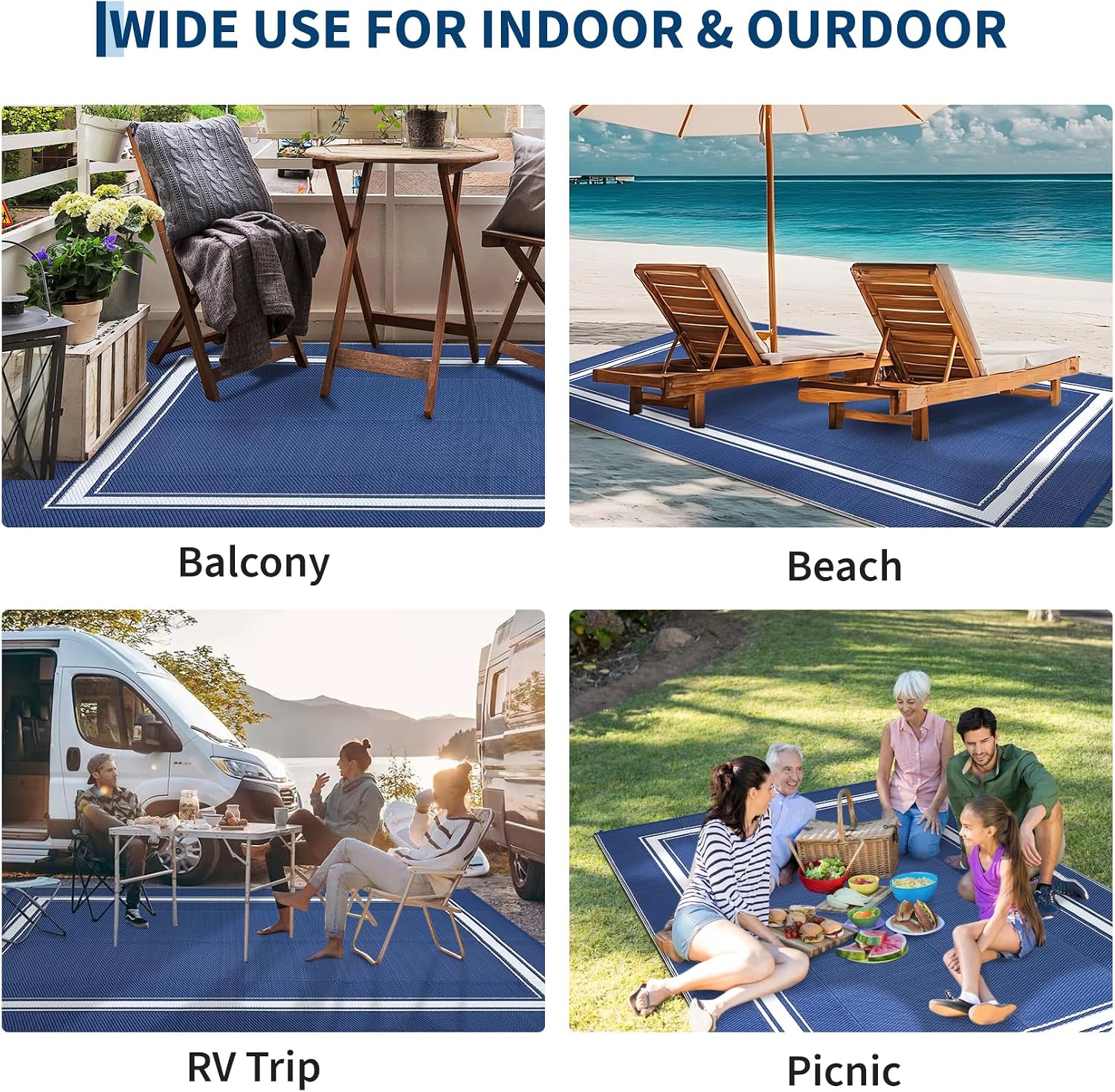 Tappeto da Esterno 8x10/9x12FT - Outdoor Camping Rugs 8X10 recensione e prezzo