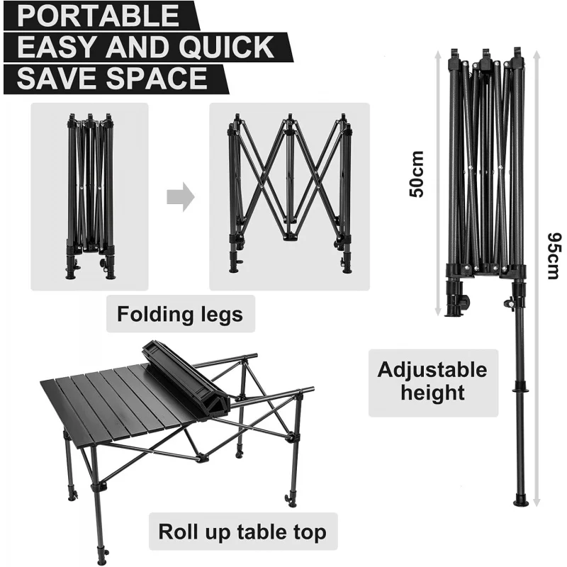 Tavolo da Campeggio con Cestin - Outdoor Camping Table With Storage recensione e prezzo