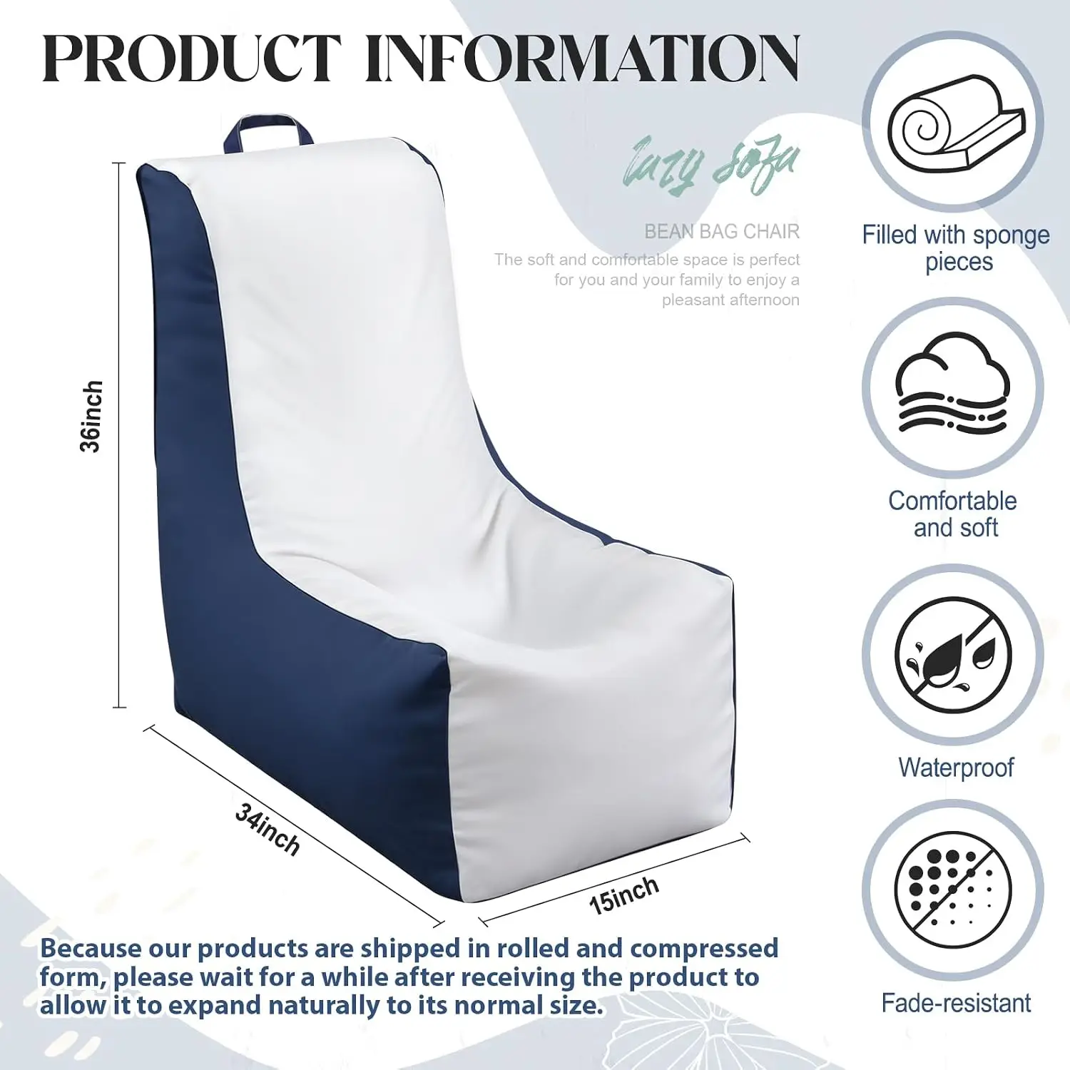 1 Pezzo Poltrona a sacco per b - Outdoor Camping Couch recensione e prezzo