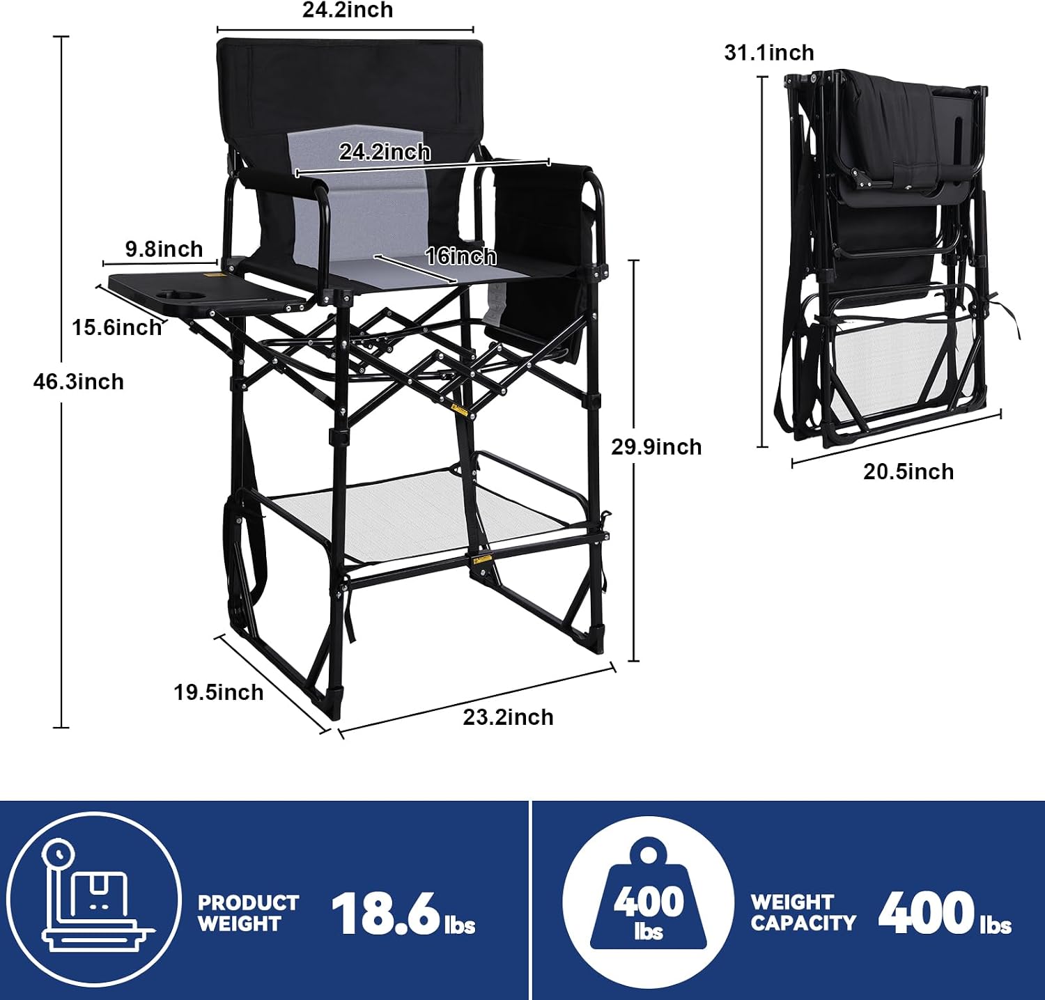 Set di 2 Sedie da Campeggio Pi - Outdoor Camping Table With Storage recensione e prezzo