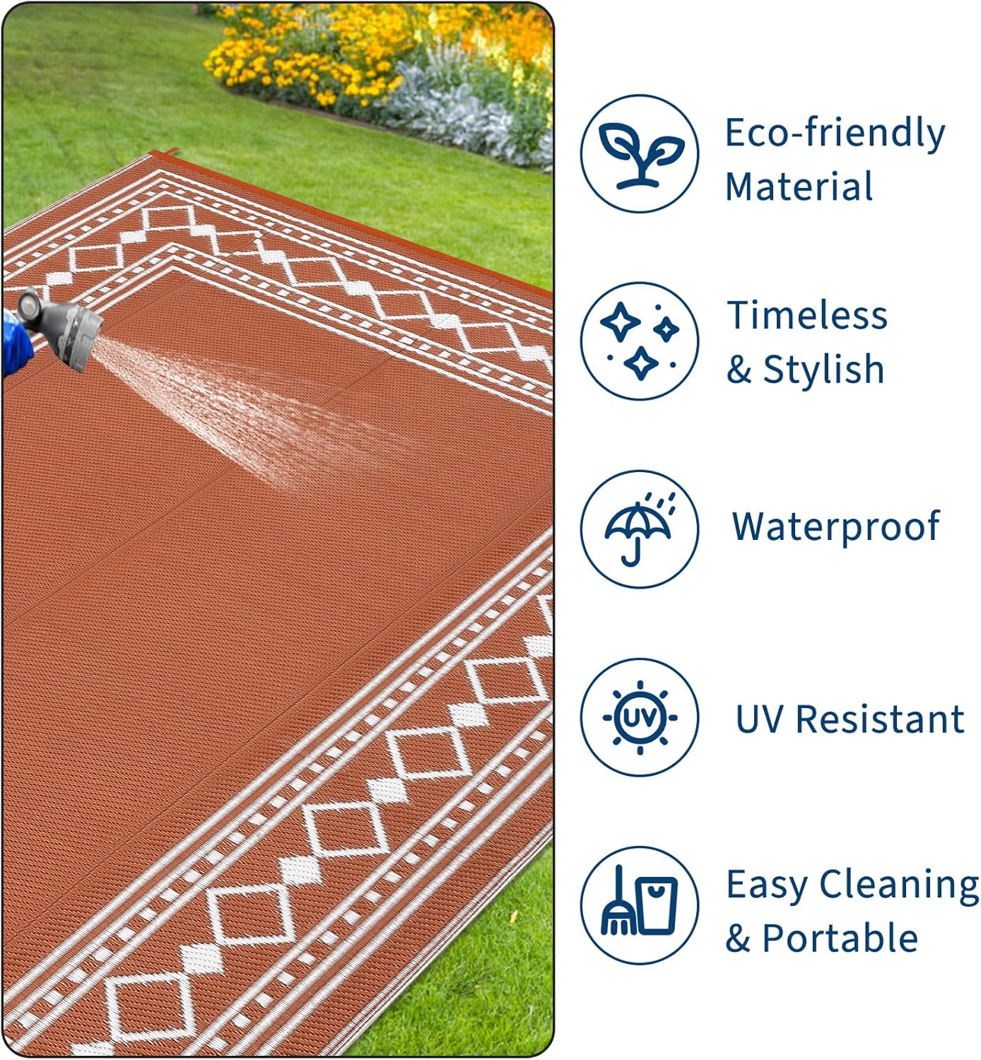 Tappeto da esterno in plastica - Outdoor Camping Rugs 8X10 recensione e prezzo