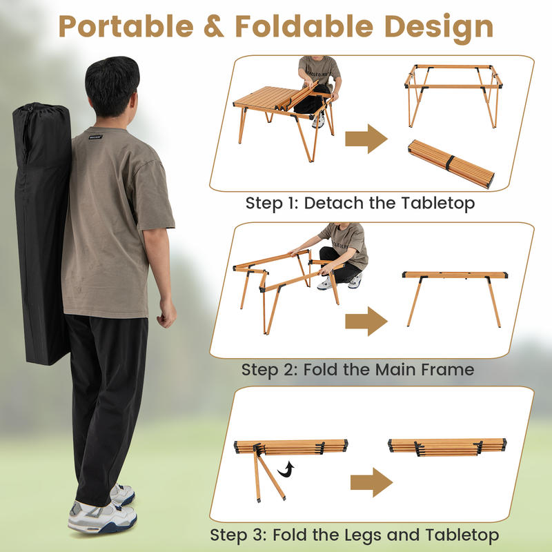Tavolo da Picnic Pieghevole Si - Outdoor Camping Table With Storage recensione e prezzo